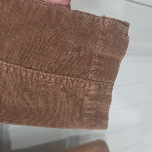 Plugg Brown Corduroy Womans Suit Cropped Jacket & Flare Pants, Size 7/Lg - Picture 4 of 10